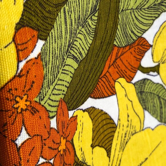 Vintage 70s retro floral large bold print 3 yards by 5th Avenue designs fabric - Picture 5 of 10